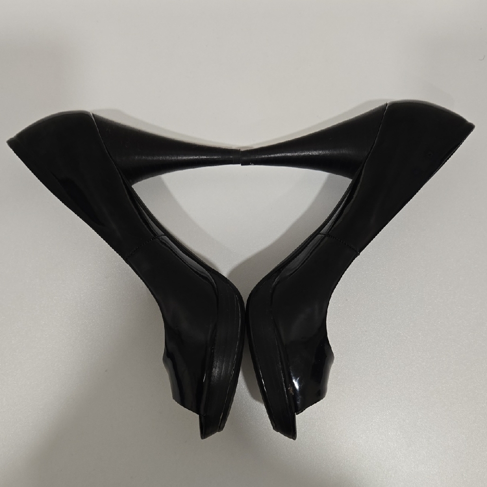 Style & Co. Glossy Black Peep Toe Heels - Picture 4 of 11